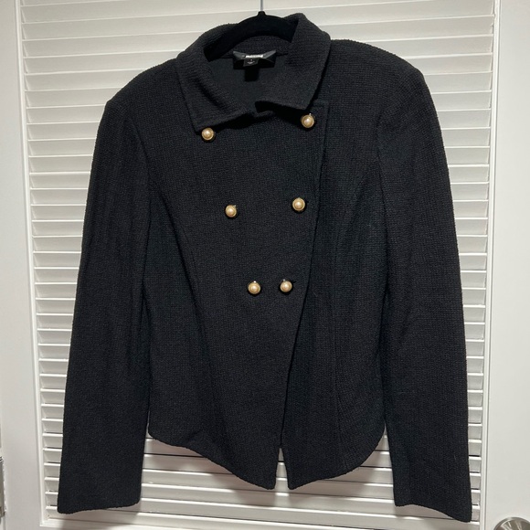 St. John Textured Knit Black Nubby Size 8 Jacket - Picture 1 of 3